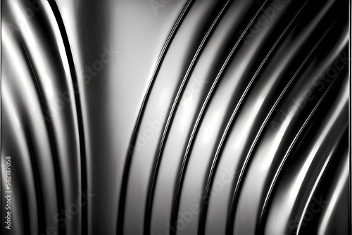 ﻿A close up of a black and white striped surface - Generative AI