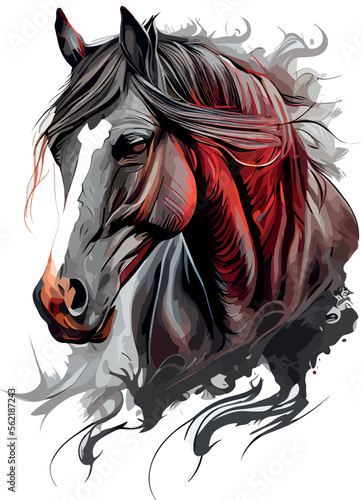 horse head illustration