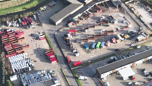 Velsen Waste Transfer Station facility located in Velsen, Netherlands. transfer station for the collection, storage, and transportation of hazardous and non-hazardous waste. photo