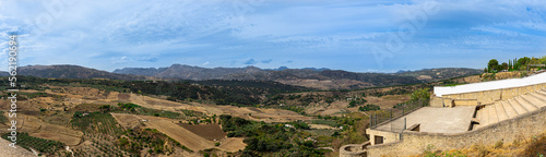 Panoramic view on surrounding mountains in Ronda, Spain on October 23, 2022