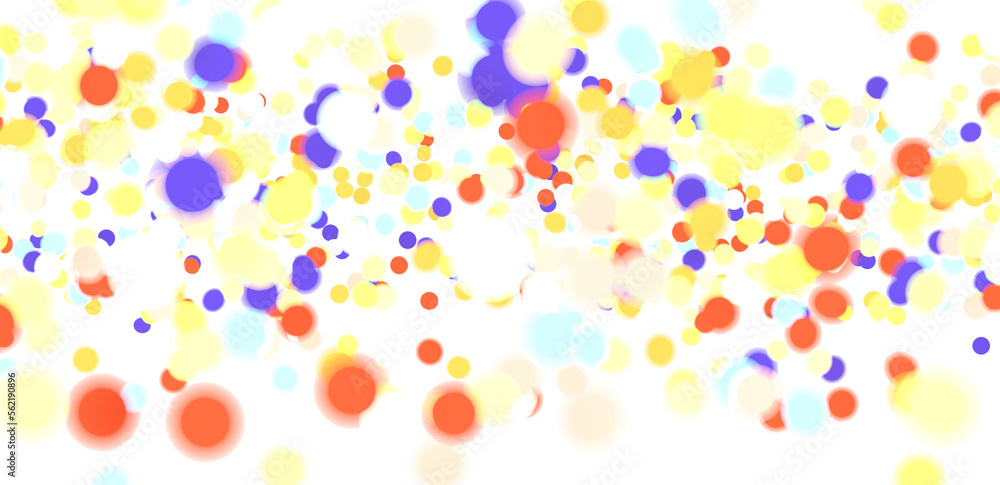 Obraz premium Sunburst and colorful confetti background frame illustration