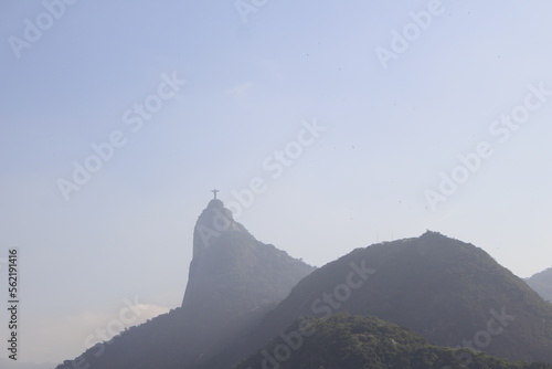 mountains in the fog