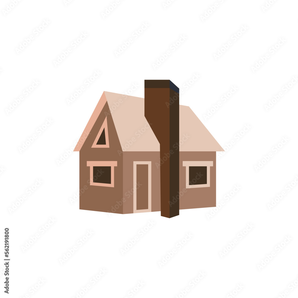 Brown house vector illustration. Brown house vector illustration.