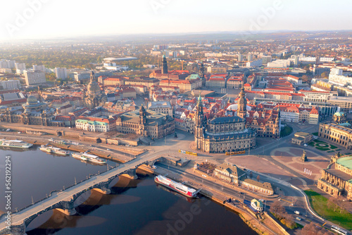 Fototapeta Naklejka Na Ścianę i Meble -  View of Dresden city center from above