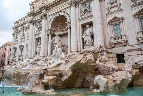 The Trebi Fountain in the middle of Rome, one of the largest fountains in the city
