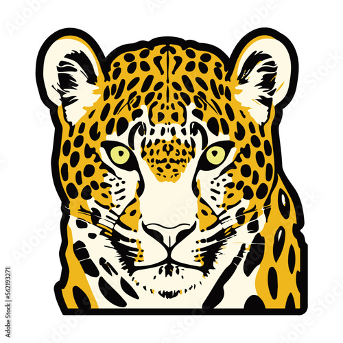 Leopard head mascot illustration vector