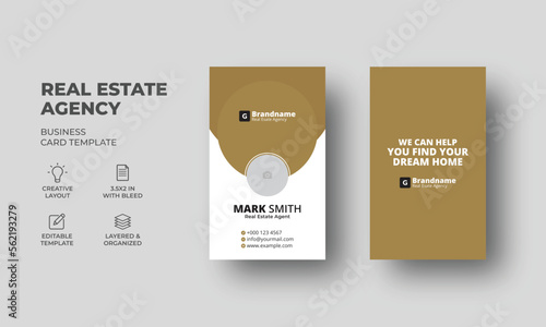 real estate agency business card template 