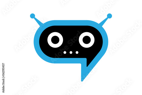 Robot Chat Bot icon symbol for support service concept. Vector illustration