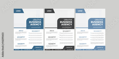 A bundle of a4 size easy meeting print flyers, event decorative service flier, simple handout insert layout, document publication advert creative design