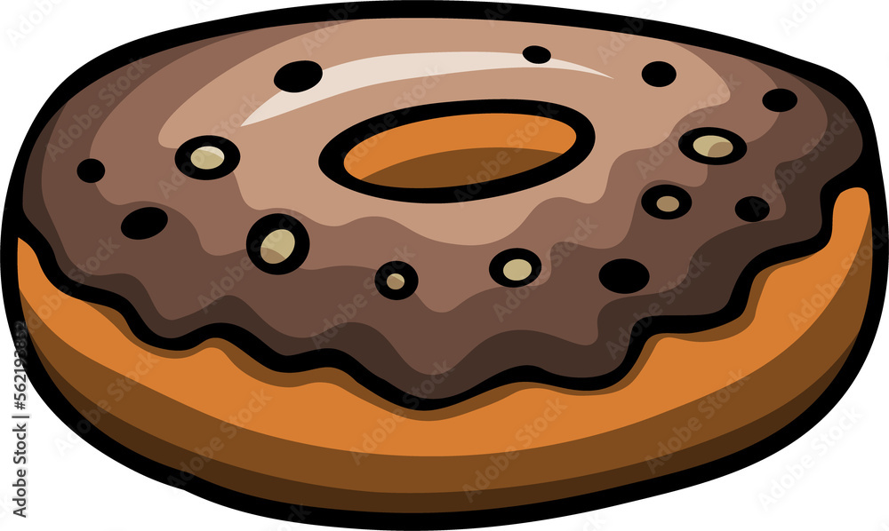 Sweet Donut cartoon funny colorful illustration Sweet Donut cartoon funny colorful illustration