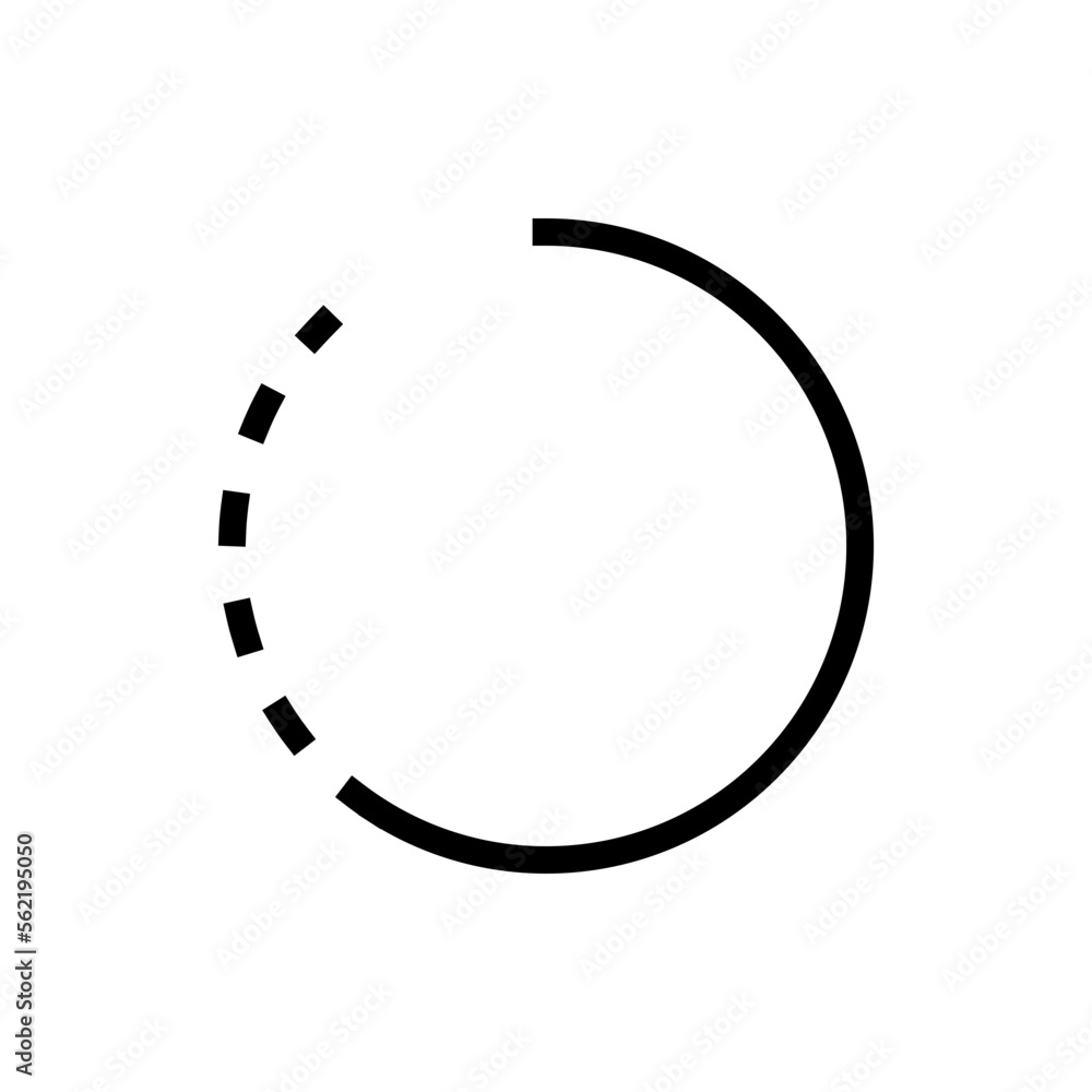 Simple loading icon with dash line. logo concept. Preloader, Downloading, and upload Simple loading icon with dash line. logo concept. Preloader, Downloading, and upload