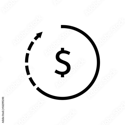 Reinvestment icon with dollar sign