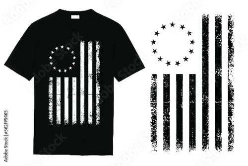 Betsy Ross Flag T-Shirt Design