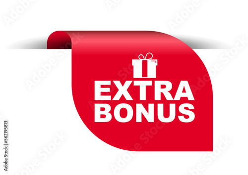 red vector illustration banner extra bonus