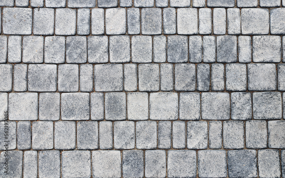 Paving slabs of gray color. Paving stones in walkway Paving slabs of gray color. Paving stones in walkway