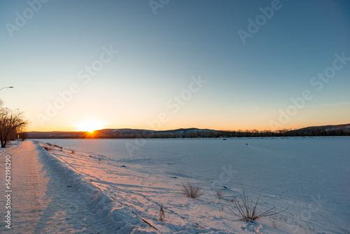 Sunrise in the Zhiguli mountains 