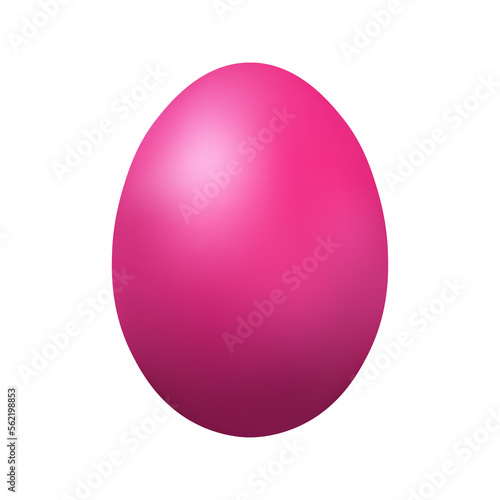 Pink chicken egg for easter Realistic and volumetric egg