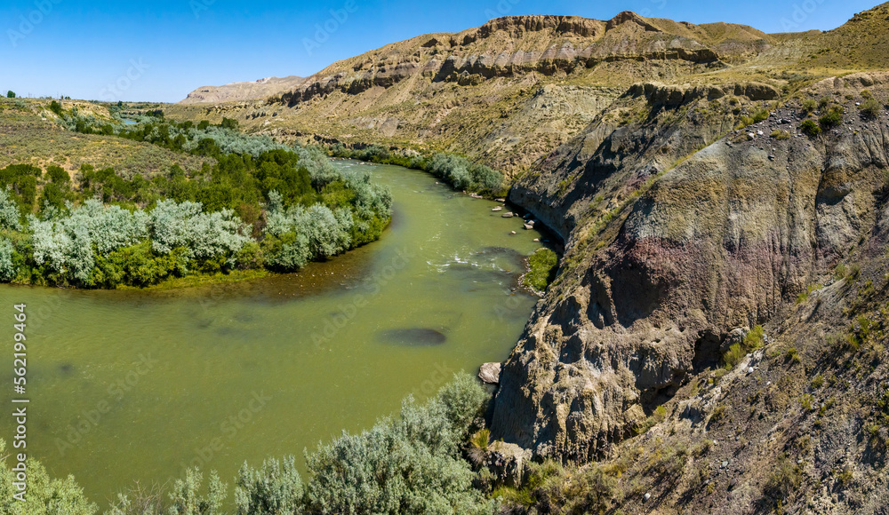 Drone View of Shoshone River near Cody, Wyoming