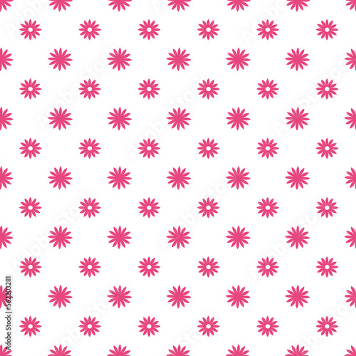 Flowers seamless background texture. Pink flowers on a white background.