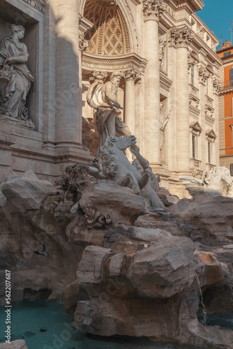 Neptune's perspective at the Trevi Fountain. 