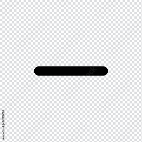 Bild auf Leinwand Minus, remove, subtract filled icon in transparent background, basic app and web