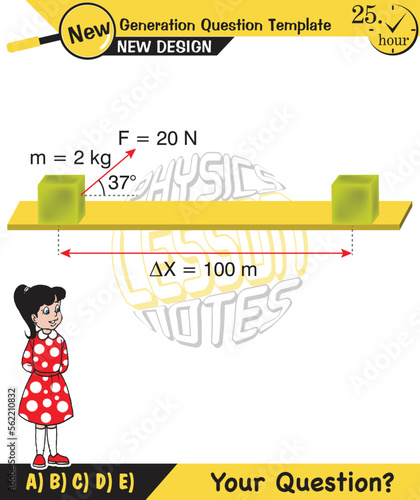 Physics, Force and Motion, Support and Motion, Thrust and linear momentum Physics shapes, Lifting a load, Pulling a load, next generation question template, exam question, eps 