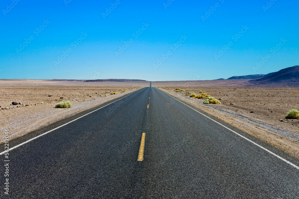 driving on the Interstate 187 in Death valley driving on the Interstate 187 in Death valley
