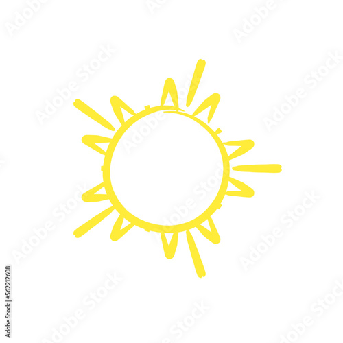Hand drawn sun symbols