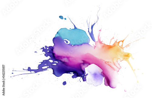 Multicolored spot of watercolor paint. Generative AI