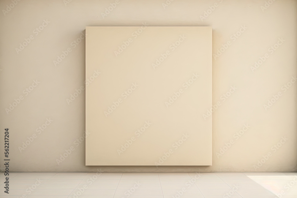 Beige blank concrete wall mockup. Generative AI Beige blank concrete wall mockup. Generative AI
