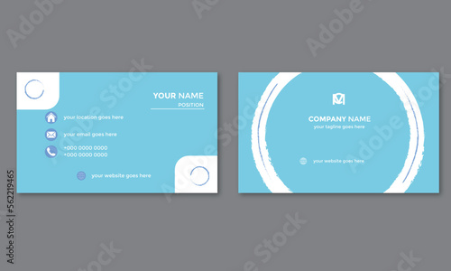 Modern and minimalist business card  double sided business card design template  Vector Creative Business Card Design 