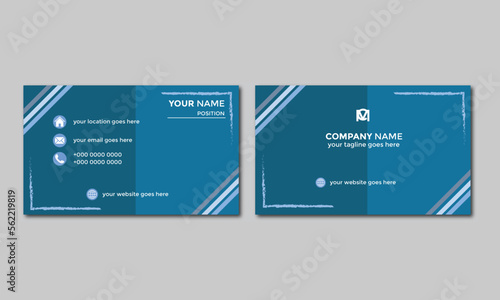 Modern and minimalist business card  double sided business card design template  Vector Creative Business Card Design 