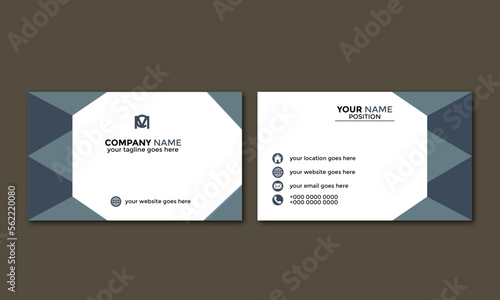 Modern and minimalist business card  double sided business card design template  Vector Creative Business Card Design 