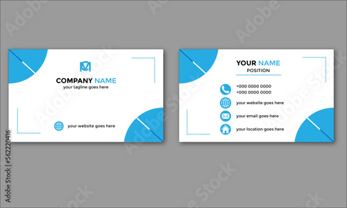 Modern and minimalist business card  double sided business card design template  Vector Creative Business Card Design 
