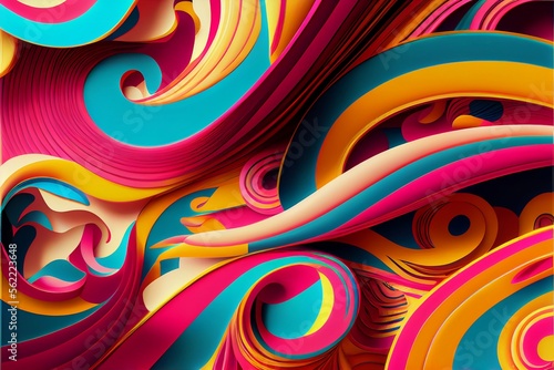 Colorfull abstract background, vibrant and detailet. Generative AI photo