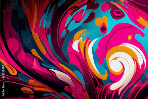 Colorfull abstract background, vibrant and detailet. Generative AI