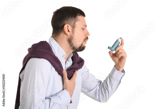 Young man experiencing brea...