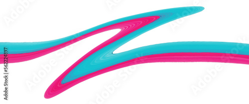Colorful abstrasct curve with hand painted water color technique, magenta and blue, wave, up and down, soft, half contrast, transparent background, png, design, brush layer, unique wallpaper