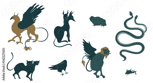 Bild auf Leinwand Gothic mystic magic animal