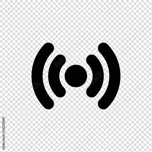 Wifi signal outline icon in transparent background, basic app and web UI bold line icon, EPS10