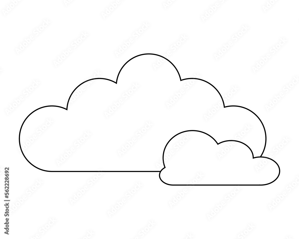Cloud thin line icon isolated on white background. Cloud icon for web site, poster, logo, backdrop, banner and label. Creative modern concept. Cloud vector illustration Cloud thin line icon isolated on white background. Cloud icon for web site, poster, logo, backdrop, banner and label. Creative modern concept. Cloud vector illustration