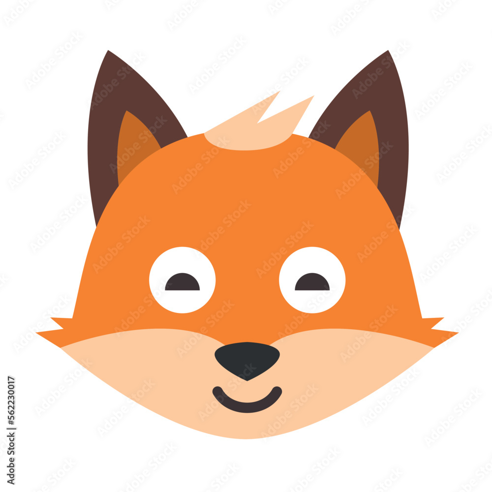 Fox Emoji logo. Vector illustration EPS Fox Emoji logo. Vector illustration EPS