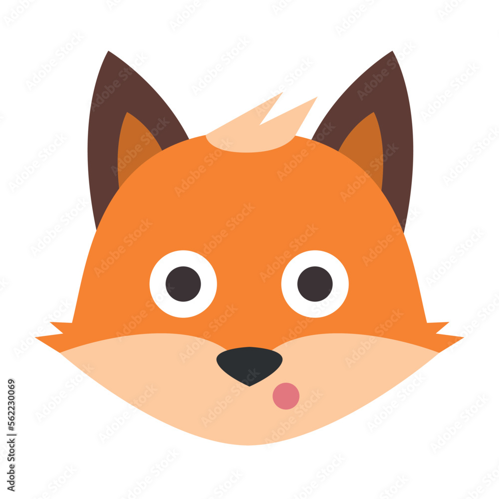 Fox Emoji logo. Vector illustration EPS Fox Emoji logo. Vector illustration EPS