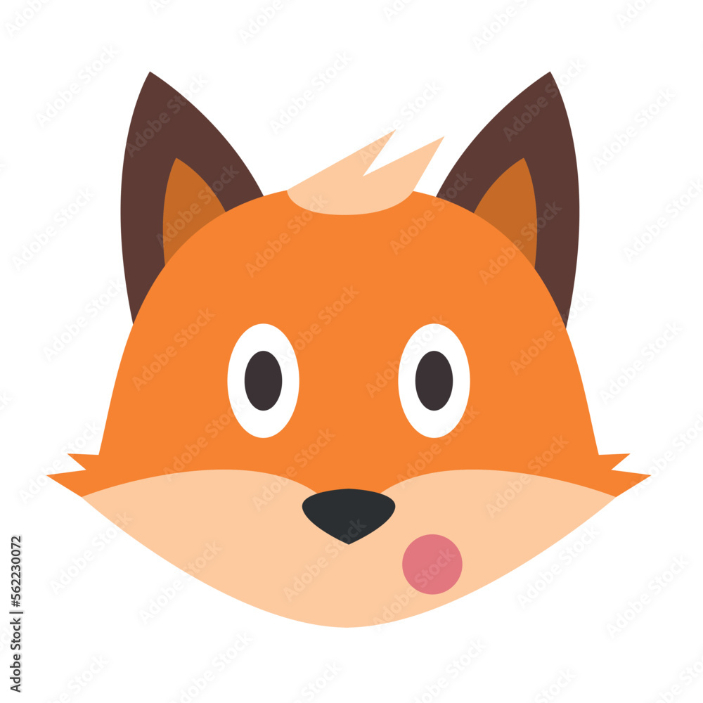 Fox Emoji logo. Vector illustration EPS Fox Emoji logo. Vector illustration EPS