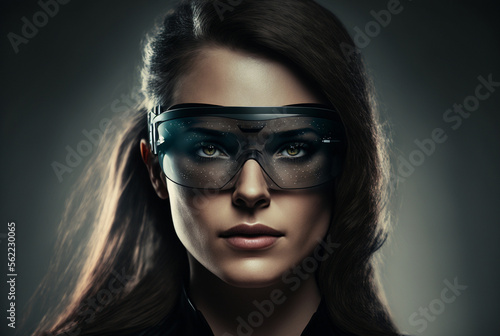 a young woman wears semi-tr...