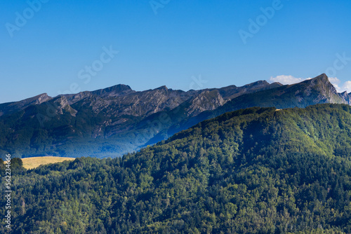 Mountain landscape of Cirone Pass, Toscano Emiliano Park in Parma province, Italy