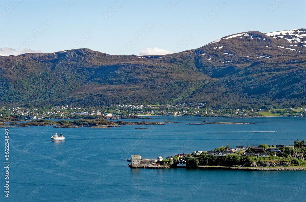 Top view of Alesund city in Norway