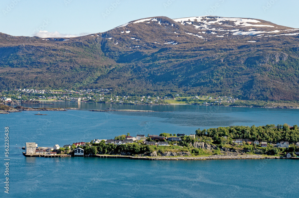Fototapeta premium Top view of Alesund city in Norway