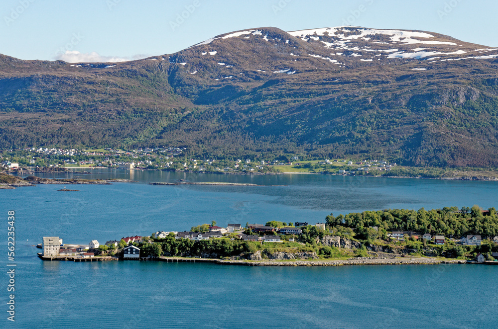 Top view of Alesund city in Norway