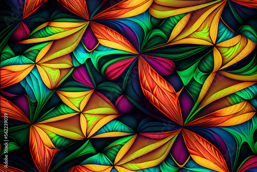 Colorful Abstract Floral Pattern